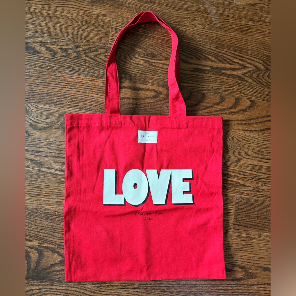 Sezane love tote bag